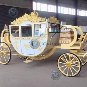 Carrozza Reale Elettrica in Metallo a Forma di Zucca Rossa per Matrimoni, Porta <span class=keywords><strong>Numero</strong></span> da Tavolo, Carrozza Reale a 4 Ruote in Vendita - Product Image 4