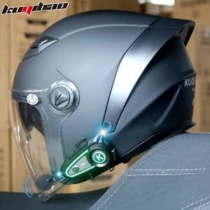 Helm Half Face Universal untuk Pengendara Motor Listrik, Pria/Wanita, Semua Musim, Dual Visor, dengan Interkom <span class=keywords><strong>Bluetooth</strong></span>, Material ABS, 3C Baru - Product Image 3