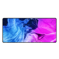 Tapis de Souris Gaming Grand Format, Art Fluide Abstrait Animé, Écologique, en Caoutchouc Thermocollant par Sublimation, Tapis de Bureau