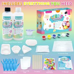 Perlengkapan Pembuatan Squishy Taba DIY Set Squishy Gel Cair Cakar Kucing Karet Silikon Super Lembut Perlengkapan Pembuatan Mainan Edukasi Hiburan - Product Image 2