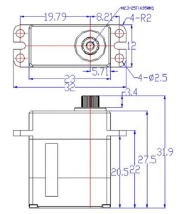 HL3606M <span class=keywords><strong>Mini</strong></span> Servo com 6kg Torque e 0.08s Velocidade Ideal para 3D Impresso Dexterous <span class=keywords><strong>Robot</strong></span> Grippers ROS ROS2 Abrir Hardware Projetos - Product Image 4