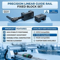 Rail de guidage linéaire HG20, curseur fixe, bloc anti-collision, butée, roulements à billes linéaires pour machine CNC, imprimante 3D, graveur laser