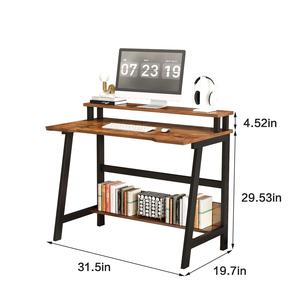 Meja tulis Modern, untuk Laptop kantor dengan Monitor rak penyimpanan untuk rumah kantor dan belajar - Product Image 5