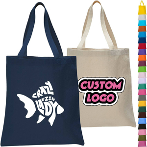 Custom Logo Shopping Bag Tote Canvas Eco Bags Wholesale Zipper Cotton Grocery Large Personalised Totebag
