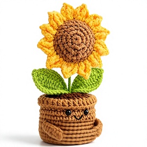 Ilifemate Crochet Tournesol 'Je t'aime pour toujours' – Cadeau d'anniversaire de remerciement pour grand-mère/Grand-père destiné aux petits-enfants, fabriqué en Chine - Product Image 1