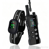 Collier de dressage pour chien à distance avec écran LCD, portée de 2000 m, dispositif anti-aboiement rechargeable avec modes vocaux et vibratoires