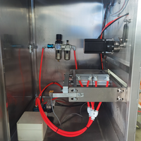 Machine de remplissage et de scellage semi-automatique pour aliments en vrac (pièces de fruits frais, morceaux d'orange, nouilles humides) avec système de remplissage en seau en chaîne