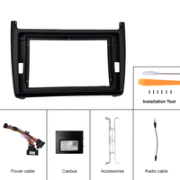 Podofo 9 ''cadre d'autoradio dédié ABS support en plastique panneau couverture garniture accessoires de voiture pour VW POLO 2011-2016