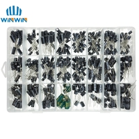 AITEWIN ROBOT 500 pièces/lot DIY 0.1UF-1000UF 24 valeurs Condensateurs électrolytiques en aluminium 16-50V Kit assorti en boîte Général