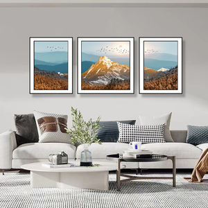 Quadri da Parete con Cornice di Lusso, Stampa su Pelle di un Tramonto Spettacolare dell'Himalaya in Nepal, per Ufficio e Casa - Product Image 2