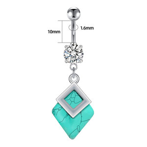 Anello per ombelico esterno in acciaio chirurgico da 316L, - Product Image 3