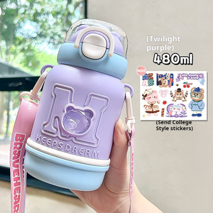 Thermos à vide en acier inoxydable 304 de grande capacité 480 ml, tasse isotherme portable pour adultes, écologique, affichage de la température, voyage - Product Image 4