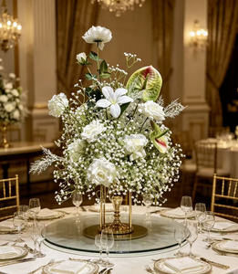 Customize 30cm-80cm Large Arrangement Artificial Silk <strong>Wedding</strong> Decoration <strong>Wedding</strong> <strong>Centerpiece</strong> Rose Ball Silk Flowers <strong>Centerpieces</strong> - Product Image 2