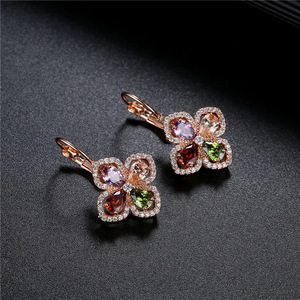 <span class=keywords><strong>E338</strong></span> elegante pendiente de cobre pendiente de zircon para la ocasión, - Product Image 2