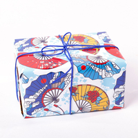 Série de style chinois personnalisée, papier kraft recyclable haut de gamme, rouleau de papier cadeau décoratif de qualité supérieure pour l'emballage de cadeaux floraux