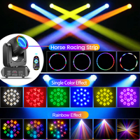 Projecteurs LED DMX512 200W Mini Moving Head à Effet Arc-en-ciel avec Télécommande, Éclairage Professionnel DJ 110V-220V pour Spectacles Scéniques