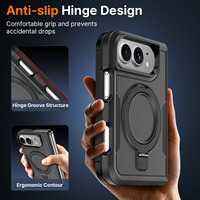 Nouvelle coque magnétique de luxe antichoc pour iPhone 18 Duo Fold avec support anneau rotatif à 360°