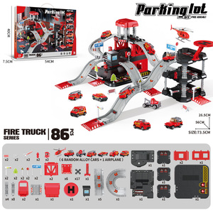 Productos de moda: Juguetes de fundición a presión con temática de policía, estacionamiento grande para coches de slot, sets de pistas de carreras profesionales con semáforo. - Product Image 6