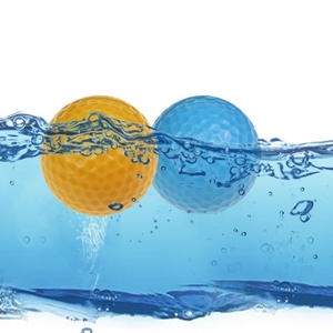 Balle de golf flottante personnalisée avec logo, imprimée sur mesure, en Surlyn 2 pièces, flottante pour lac et practice, avec design personnalisé - Product Image 1