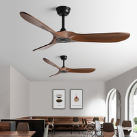 Best-seller Ventilateur de plafond Bldc à moteur CC en cuivre pur 60 "-3 pales, interrupteur mural et télécommande pour une commodité ultime