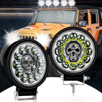 Phare de travail LED rond, accessoires de voiture 4x4, feux de jour DRL, phare auxiliaire LED RGB pour camion et moto