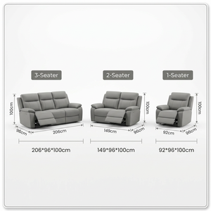 Conjunto de Sofás Reclinables de Cuero Modernos, 1+<span class=keywords><strong>2</strong></span>+3 Plazas, Sofá Reclinable Manual, Muebles para Sala de Estar, Sofá Reclinable de Lujo y Confort - Product Image 4