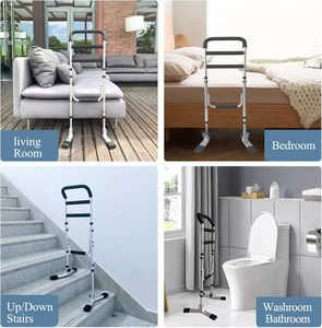 Bastón de Aluminio Ajustable para Escaleras - Ayuda de Movilidad Portátil para Personas Mayores, Capacidad de Carga de 300 lb, Empuñadura de Goma Compatible - Product Image 5