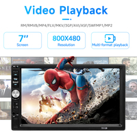 Autoradio 2 Din, récepteur stéréo, écran tactile HD 7'', WiFi intégré, Mirror Link, BT/FM, lecteur stéréo de voiture