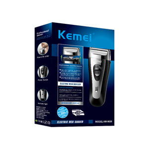 Rasoir électrique Kemei Km 9038 à double lame rechargeable USB, rasoir pour hommes, utilisation humide et sèche, étanche IPX7, noir et blanc - Product Image 1