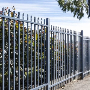 <span class=keywords><strong>Valla</strong></span> <span class=keywords><strong>de</strong></span> Acero Tubular Negra Tipo Palisada para Jardín y Exteriores, Panel <span class=keywords><strong>de</strong></span> Malla <span class=keywords><strong>de</strong></span> Alambre Soldada para Edificios - Product Image 2