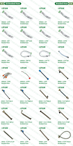 IFAN 공장 도매 화장실 세면대 물 유입 호스 금속 유연한 배관 호스 스테인리스 스틸 브레이디드 호스 - Product Image 6