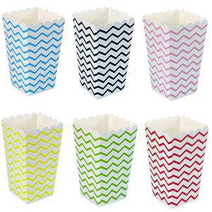 Boîte d'emballage de pop-corn alimentaire jetable pour poulet, matériel en carton expédiable, impression évanescente, série Popcorn Wave - Product Image 1