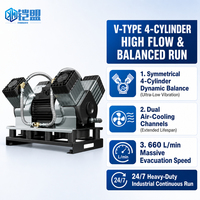 Pompe à vide à piston alternatif sans huile KAIMENG KMPP500V 660L/min 3HP 220V -99kPa pour l'automatisation de l'emballage alimentaire