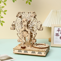 Vente en gros de modèles de puzzle 3D en bois, modèle de grande roue, puzzles 3D en bois à faire soi-même pour adultes, artisanat fait main, décoration, cadeau
