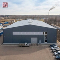 Entrepôt préfabriqué ZTSS à ossature légère en acier avec grande capacité de charge et toit surélevé pour utilisation en extérieur