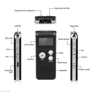 Mini enregistreur vocal numérique, 8 go, acessoreuse, pour conférences, <span class=keywords><strong>Dictaphone</strong></span> - Product Image 3