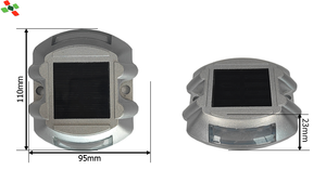 Aluminum Waterproof High Visibility 6 LED <strong>Lights</strong> Solar <strong>Street</strong> Pavement Marker Garden Deck Dock Floor Driveway <strong>Light</strong> Roadside Cat - Product Image 2