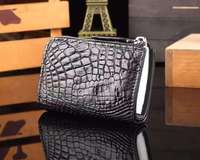 Dompet pria desainer mewah kustom tingkat tinggi casing kunci kulit buaya kualitas terbaik dompet pria