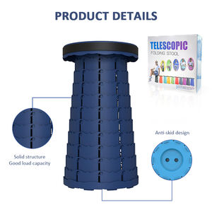 Taburetes pequeños plegables, silla de campamento plegable retráctil telescópica, taburete portátil pequeño y ligero telescópico - Product Image 5