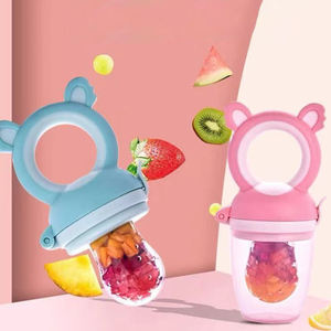Sucette pour bébé en silicone, sans BPA, pour fruits et légumes, bâtonnet de dentition, flux rapide, sûr, doux, 6 mois+, complément alimentaire, sac en filet - Product Image 1