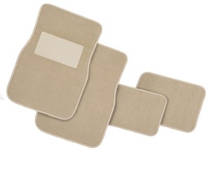 <span class=keywords><strong>Prix</strong></span> d'usine Ensemble complet de 4 tapis de voiture en polyester de luxe imperméables antidérapants universels respectueux de l'environnement - Product Image 4