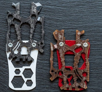 Kartu alat dompet multifungsi EDC, ukuran kartu kredit terbaru dengan 50 + fungsi