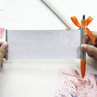 Stylo bille personnalisé multicolore avec impression couleur intégrale du texte et du motif, papier déroulable pour cadeau de mariage et d'anniversaire