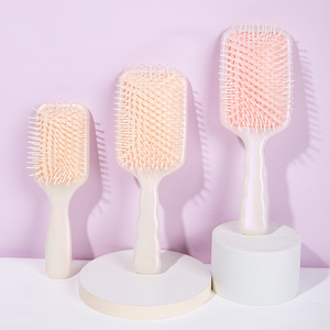 Wide Blade <b>Hair</b> <b>Comb</b> Plastic Massage Cushion Anti Static For Wet Dry Use Multifunction Rectangle Design - Product Image 1