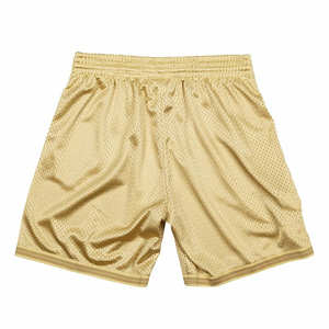 Pantalones Cortos de Baloncesto para Hombre, Malla Dorada, Elásticos, Transpirables, Casuales, Deportivos, con Logotipo en la Pierna Derecha, Impresión por Transferencia de Calor, para Todas las Temporadas - Product Image 2