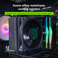 Pendingin Udara CPU OEM 4 Heat Pipes 120mm ARGB PWM 240W Silent Fluid Bearing Tembaga & Aluminium untuk PC Gaming