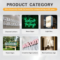 Letras de Canal con Iluminación Frontal Personalizadas para Interiores, Letrero 3D de Acero Inoxidable con LED para Logotipo de Tienda o Pared