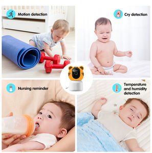 Babyphone HD sans fil avec application Tuya <span class=keywords><strong>sur</strong></span> téléphone mobile, détection de température de la chambre du bébé, alarme grand angle 2,4 G - Product Image 6