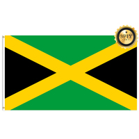 Vente en gros 3x5ft drapeaux jamaïcains 68D/100D polyester Personnaliser toutes les nations expédition rapide Fournisseur fiable livraison rapide