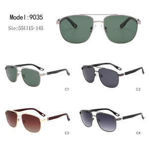 Unisex Pilot Sunglasses Rectangle Metal Frame Full Rim Polarized Lenses 100% UV Protection for Outdoor Activities Adult - Product Image 3